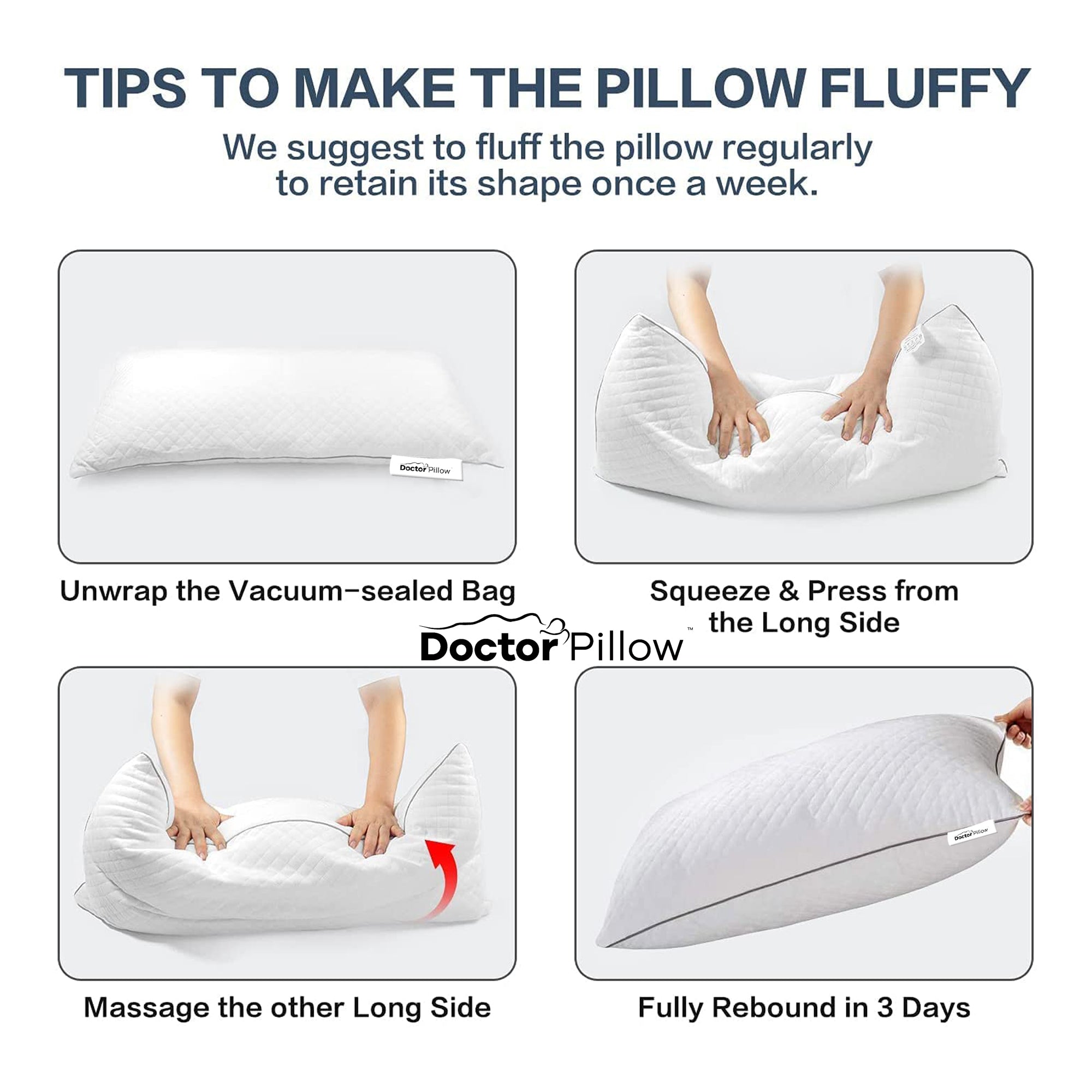 HOMAX Super Soft Adjustable Bed Pillows - Full Size Comfort for Side, Back & Stomach Sleepers | Breathable & Supportive for Better Sleep at Home or Travel