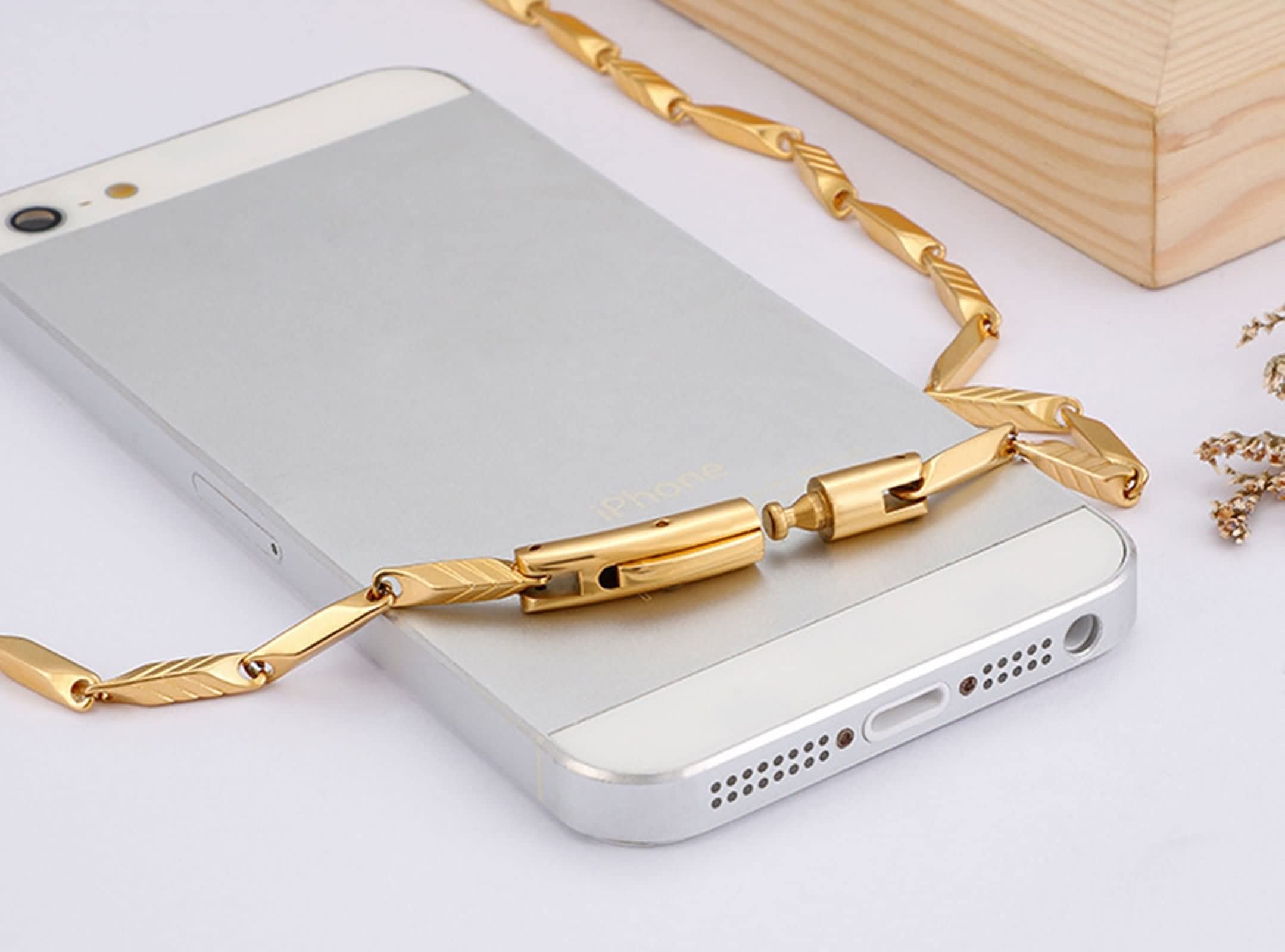 4mm 24 Inch Stainless Steel Gothic Bar Chain Necklace for Men - Gold Plated Gothic Jewelry for Punk, Rock & Alternative Fashion