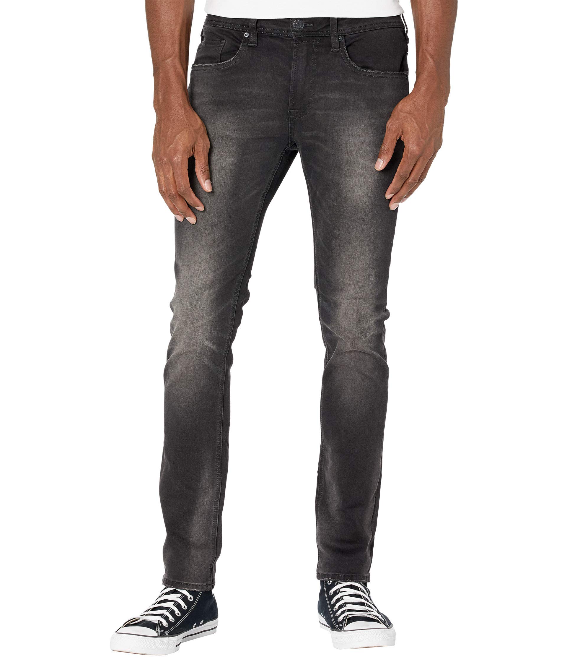 Buffalo David Bitton Max-X Men's Stretch Denim Jeans - Black Slim Fit Comfortable Jeans for Casual Wear & Night Out