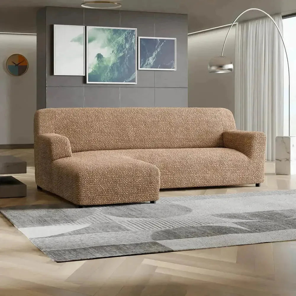 L-Shaped Sofa Slipcover with Left Chaise - Soft Microfiber Stretchable Couch Cover - Perfect for Living Room, Sectional Sofa Protection & Home Decor Upgrade