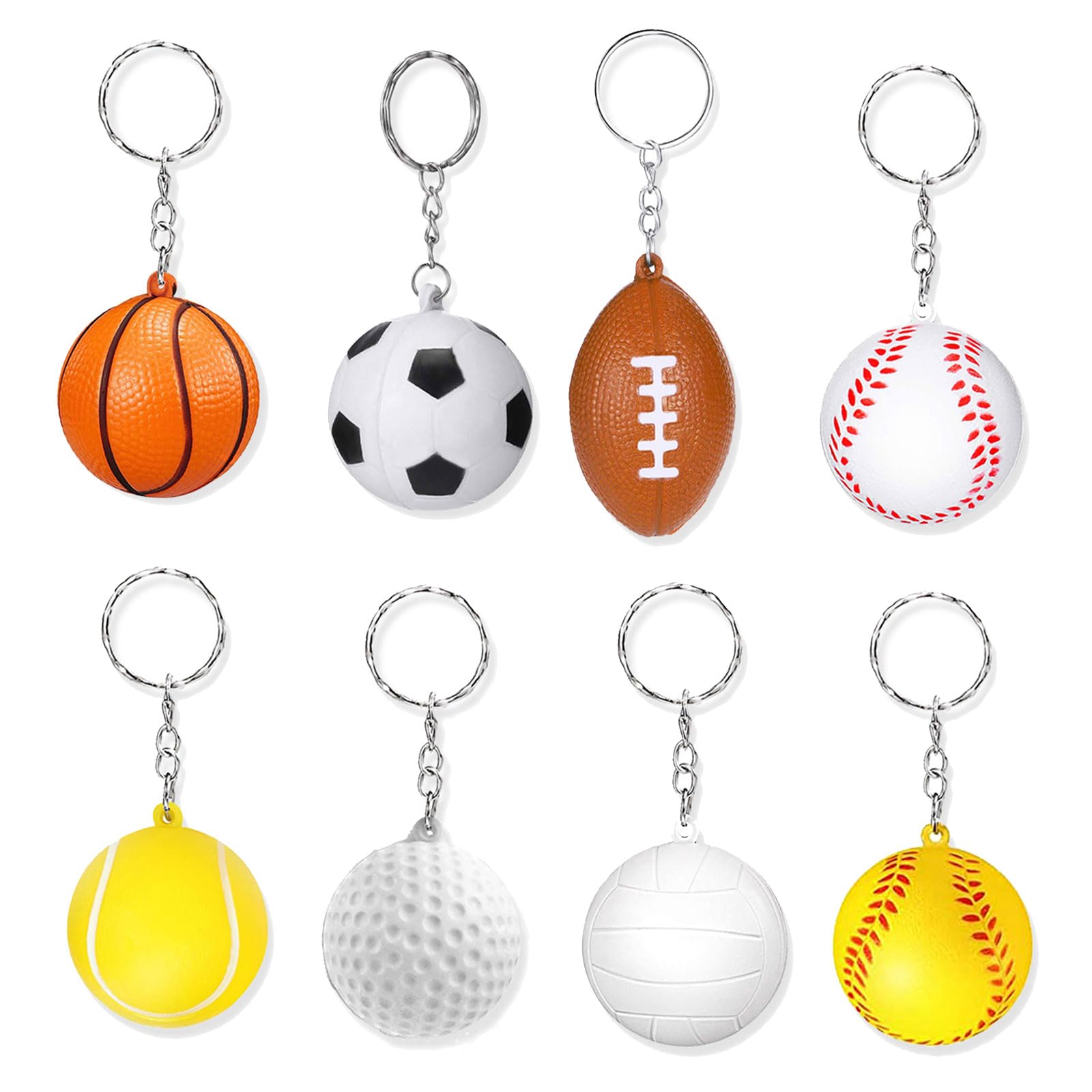 Stylish Basketball Keychains - Durable PU Sponge Keyrings for Sports Fans, School Clubs | Perfect for Backpacks, Gym Bags & Gift Giving