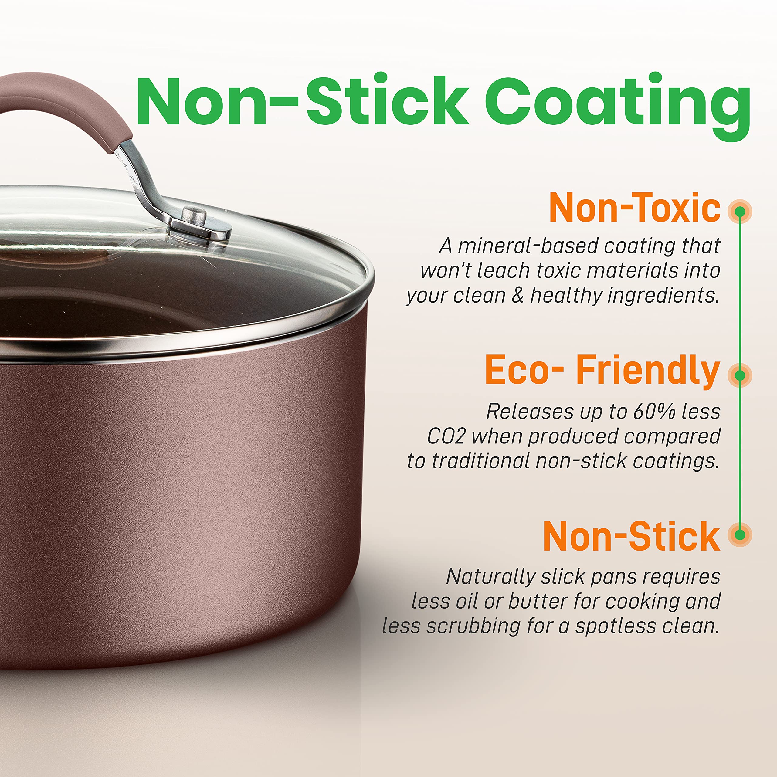 NutriChef 14-Piece Non-Stick Kitchen Cookware Set - Premium Pots & Pans for Cooking, Frying & Boiling - Perfect for Home Chefs & Everyday Meal Prep