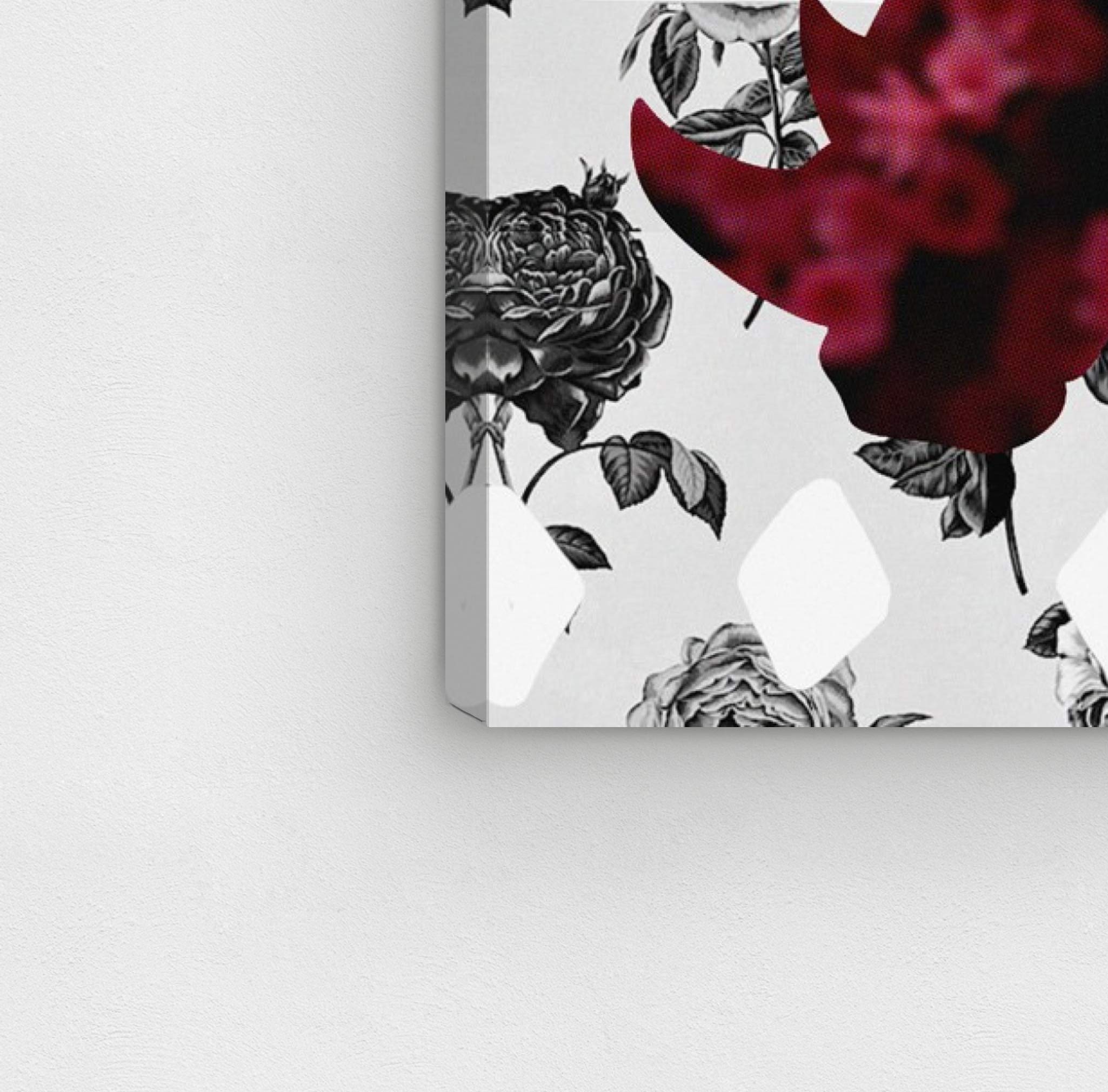 Oliver Gal Artist Co. 'Spring Rhino' Pink & White Animal Wall Art Canvas Print - 20x20 Inches Modern Home Décor for Living Room, Bedroom & Nursery