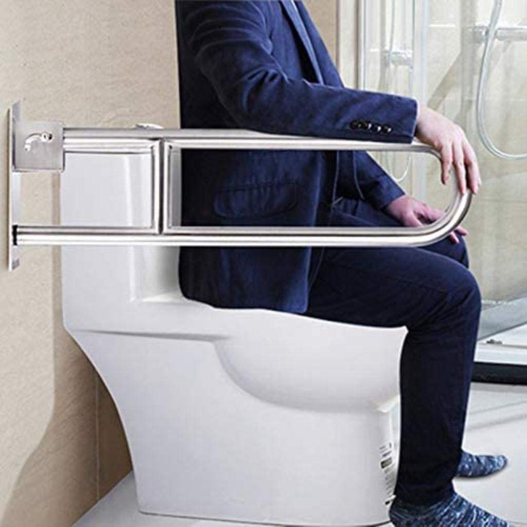 Wall-Mounted Folding Bathroom Safety Handrail - Anti-Slip Grab Bar for Elderly, Disabled & Pregnant Women | ADA Compliant Shower Handle & Towel Rail | Perfect for Barrier-Free Bathrooms & Accessible Homes