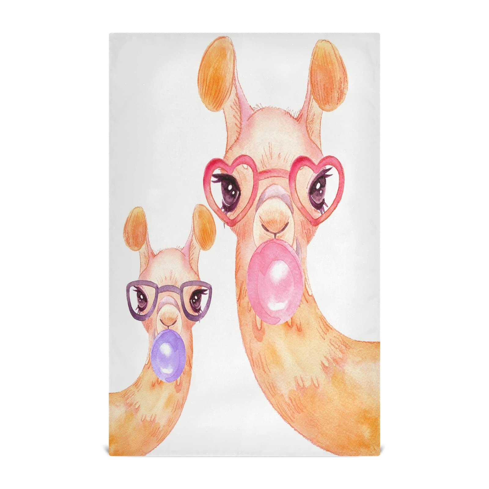Funny Llama Alpaca Kitchen Dish Towels - Soft, Absorbent 18x28 Inch Hand Towels for Cleaning, Drying Dishes & Home Decor - Cute Animal Print Decorative Towel for Farmhouse, RV & Gift Ideas