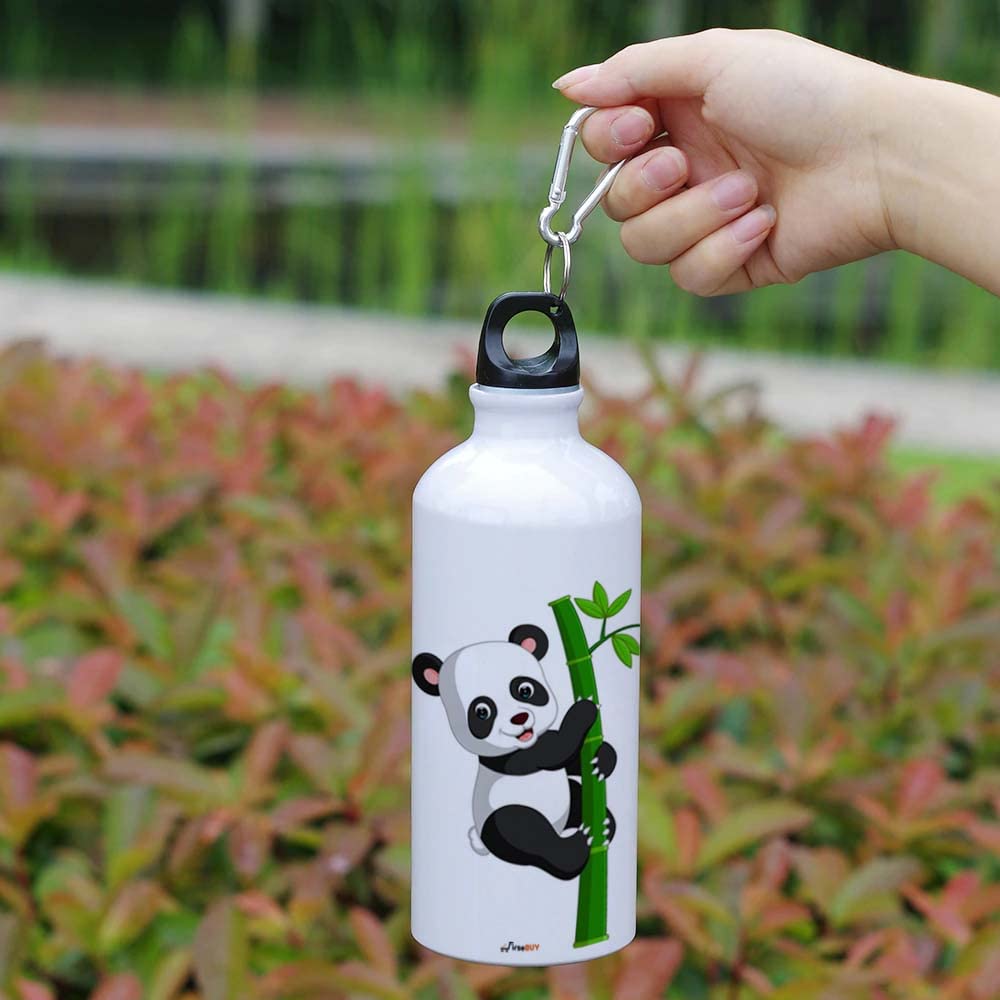 FirseBUY 600ml Lightweight Portable Aluminum Water Bottle with Creative Cartoon Design - BPA Free Leak Proof Sports Bottle for Kids, School, Gym & Outdoor Activities