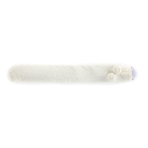 2 Liter Long Hot Water Bottle with Soft Cream Faux Fur Cover - Perfect for Pain Relief, Warmth & Comfort at Home, Office or Bed