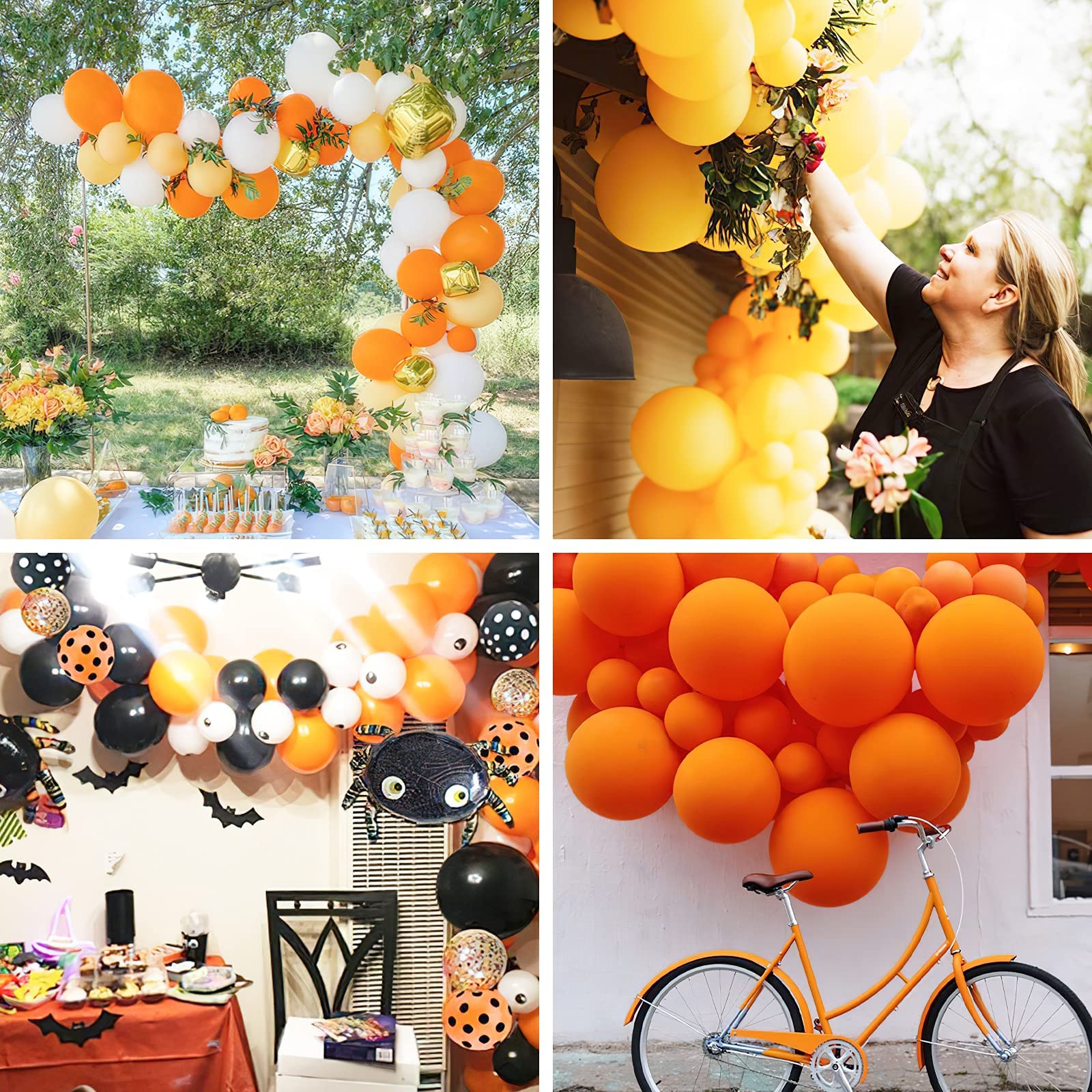 PartyWoo Tangerine Orange Balloons - 120 Pack 5 Inch Deep Orange Balloons for Garland & Arch Decor | Perfect for Birthday, Wedding & Party Decorations | Vibrant Dark Orange Balloon Set for Festive Events & Celebrations