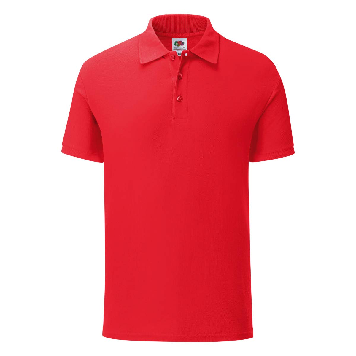 Fruit of the Loom Men's 65/35 Cotton Blend Tailored Fit Polo Shirt - Size Small, Classic Red - Perfect for Casual Wear, Office & Golf Outings