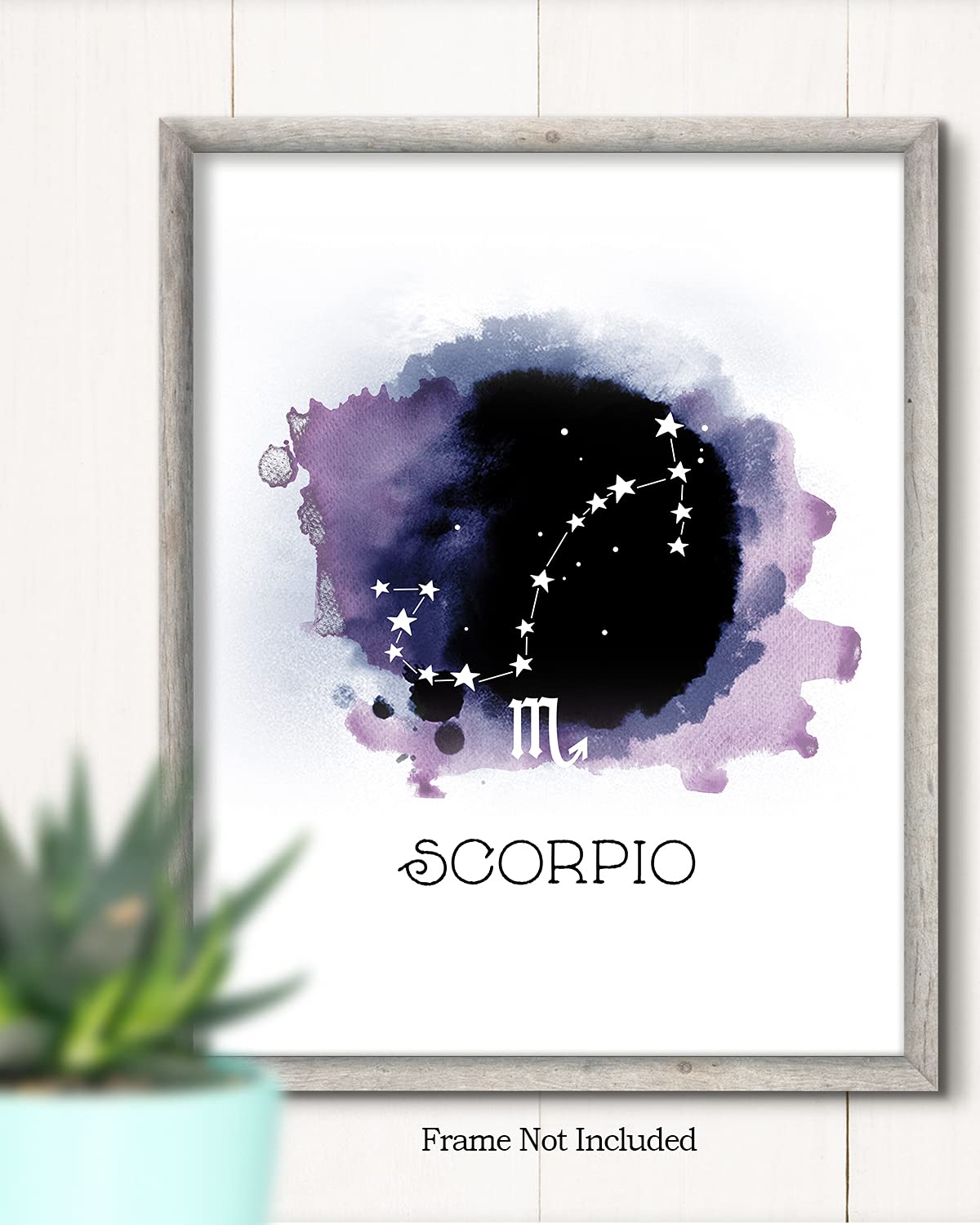 Govivo Scorpio Astrology Poster | Zodiac Sign Gift for Women & Men | Boho Wall Art Decor | Astrology Room Decor (10