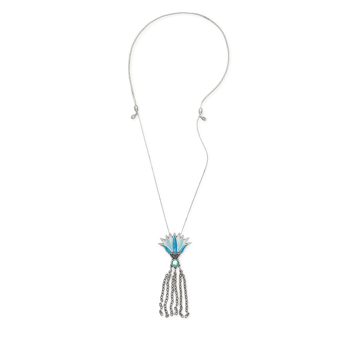Blue Lotus Necklace for Women - Large Handmade Boho Jewelry - Perfect for Yoga, Meditation & Spiritual Healing