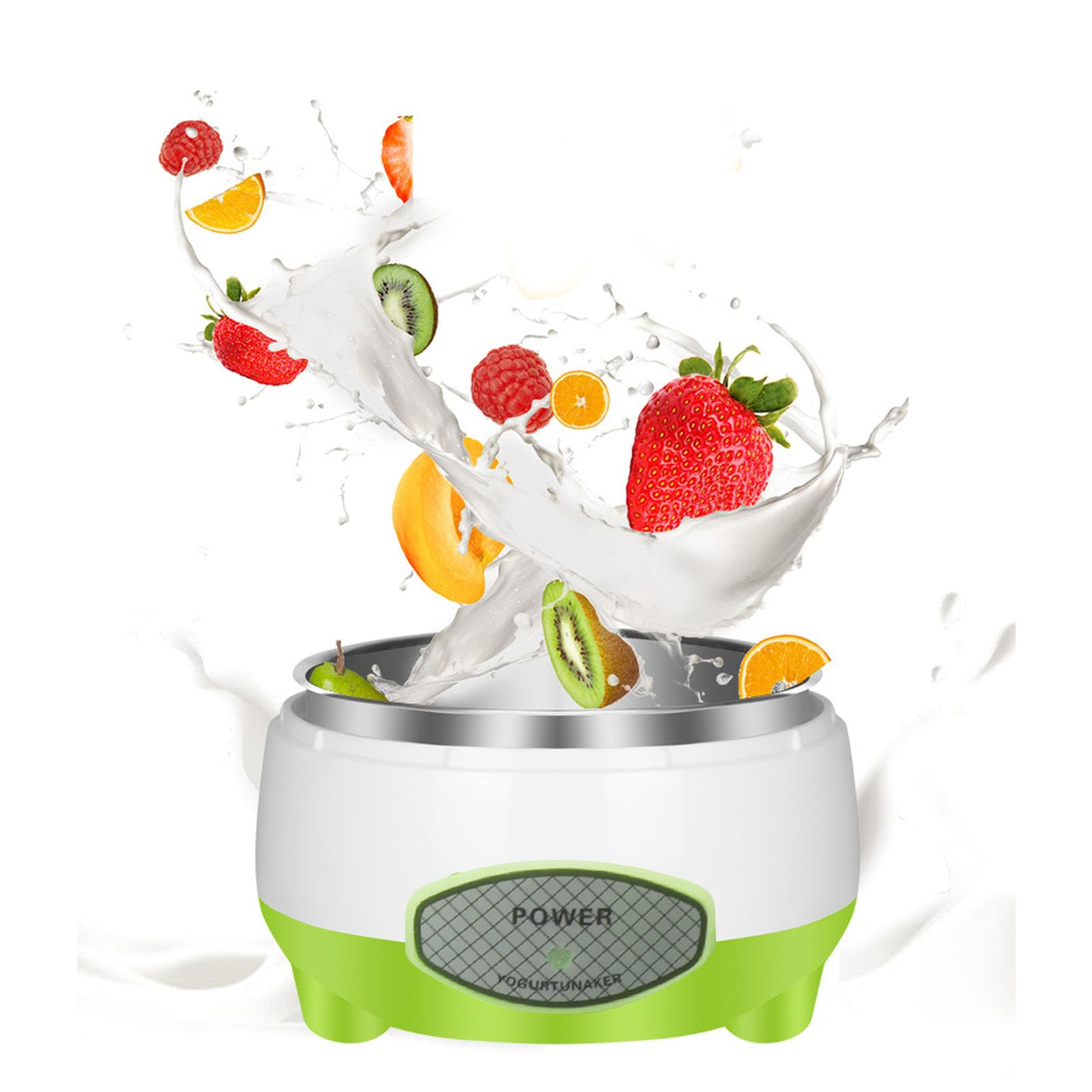 Dpofirs Yogurt Maker Machine - 15W Compact Greek Yogurt Maker for Homemade Organic Yogurt, Cheese & Natto | Efficient Uniform Heating | Perfect for Home Use, Healthy Breakfast & DIY Gifts (US Plug)