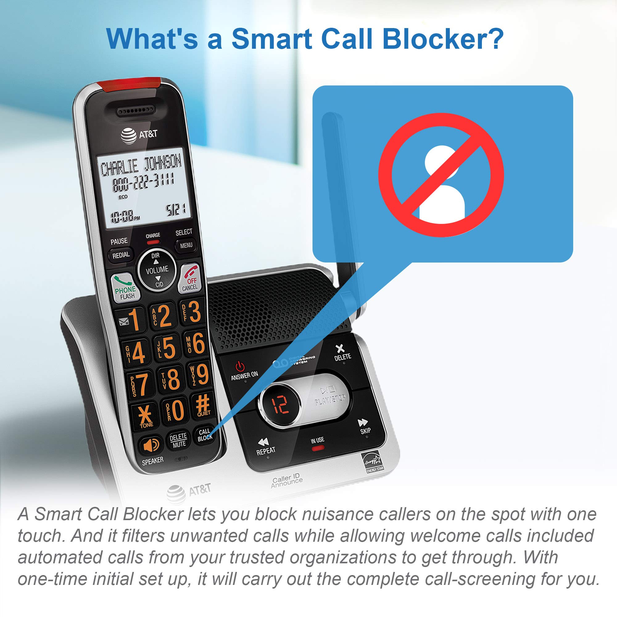 AT&T BL102-2S 2-Handset Cordless Phone with Digital Answering System, 2
