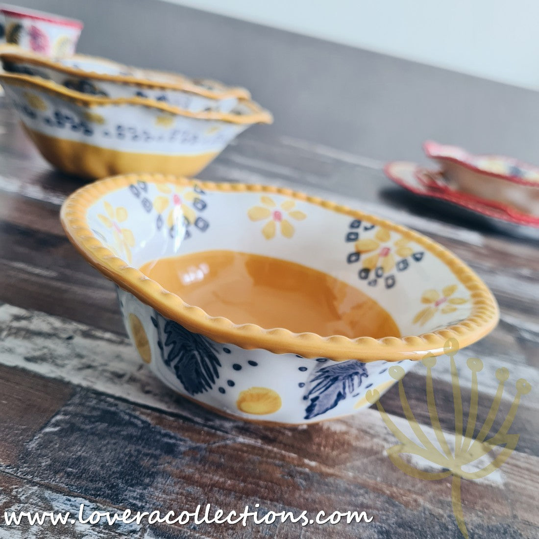 Afrocentric Yellow Dinnerware & Serveware Set - Modern African-Inspired Plates, Bowls & Serving Dishes for Stylish Dining & Entertaining