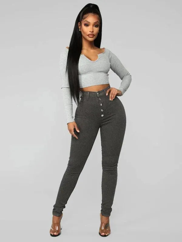 Women's High Waist Skinny Jeans - Slim Fit Stretch Denim Pants for Casual & Work Wear | Perfect for Everyday Outfits, Office, and Date Nights