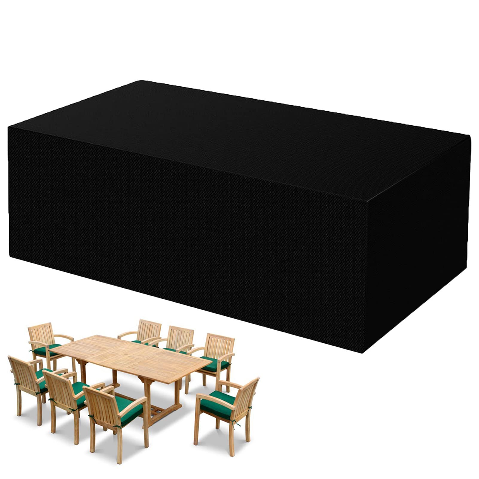 Waterproof Outdoor Furniture Covers 100x100x36 Inches - Heavy Duty 420D Oxford Fabric Rectangular Patio Set Cover for Garden, Deck & Backyard - All Weather Protection for Tables, Chairs & Outdoor Furniture (Ideal for Rain, Snow & UV Protection)