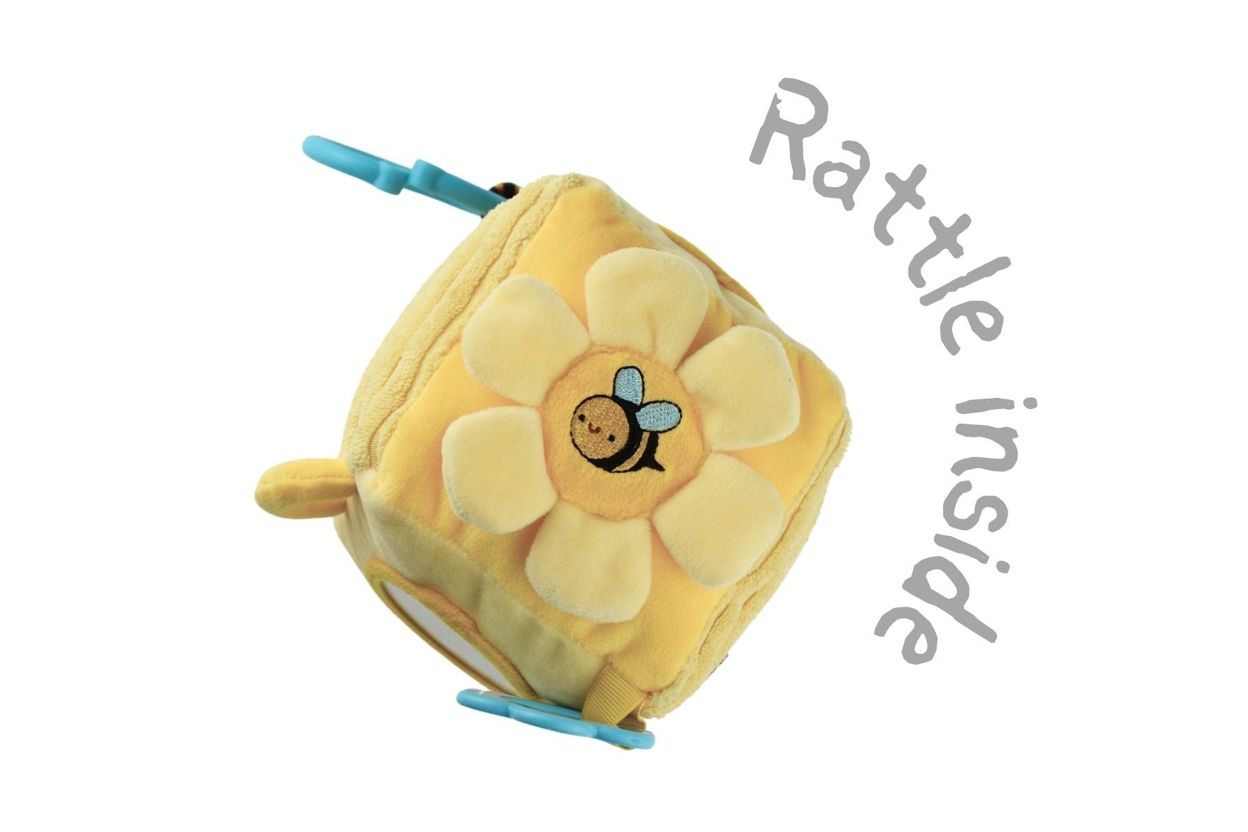 Snuggle Buddy Hunny Bee Soft Plush Toy - Cute & Cuddly Discovery Cube for Babies & Toddlers - Perfect for Playtime, Sensory Learning & Nursery Decor