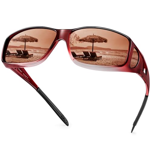 A13 Wine Red Gradient Frame/Brown Lens