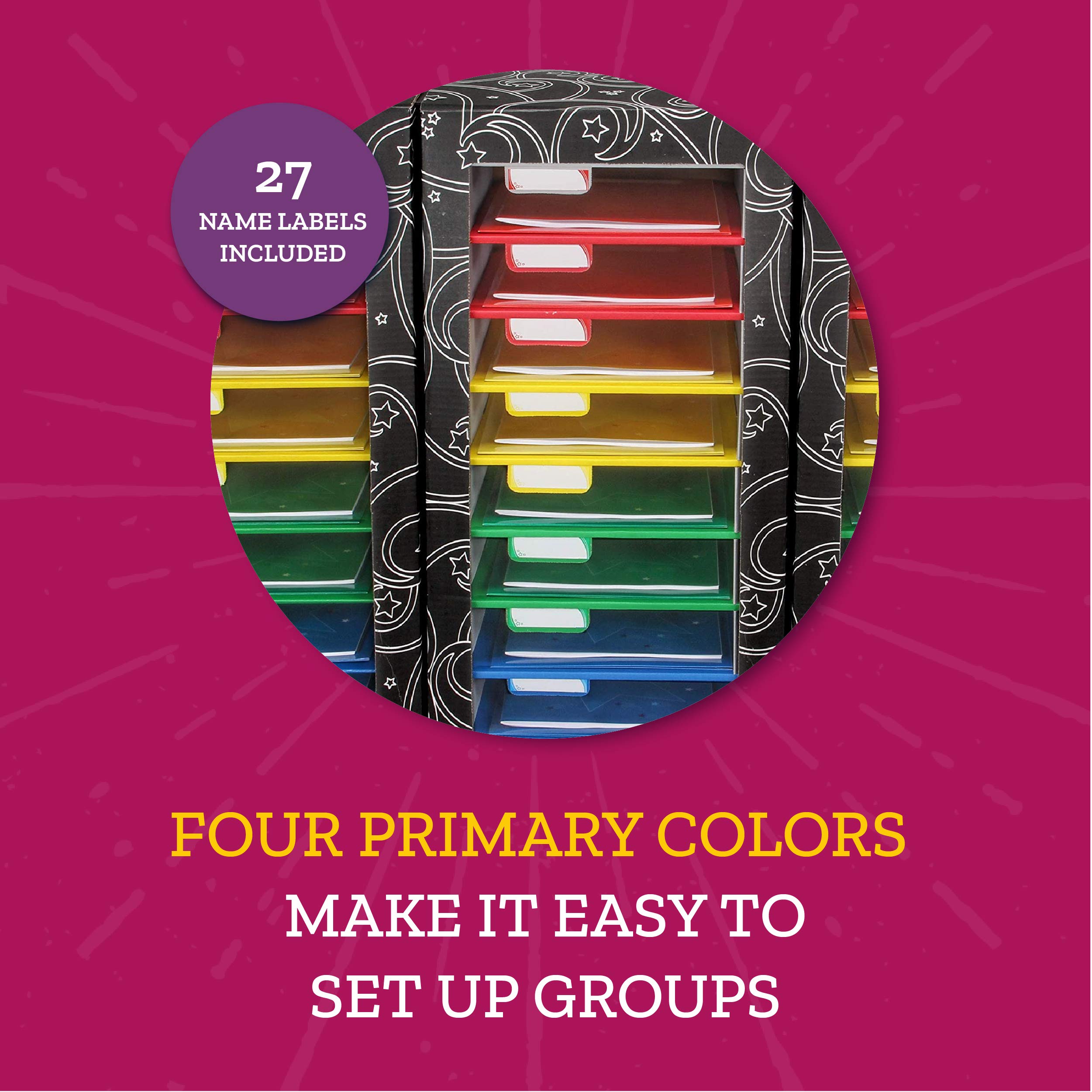 Really Good Stuff Classroom Mail Center - 27 Slot Black Mailbox Organizer for Students & Teachers | School Office Mail Sorter | Classroom Organization Supplies | Perfect for Homework, Notes & Communication in Elementary Schools