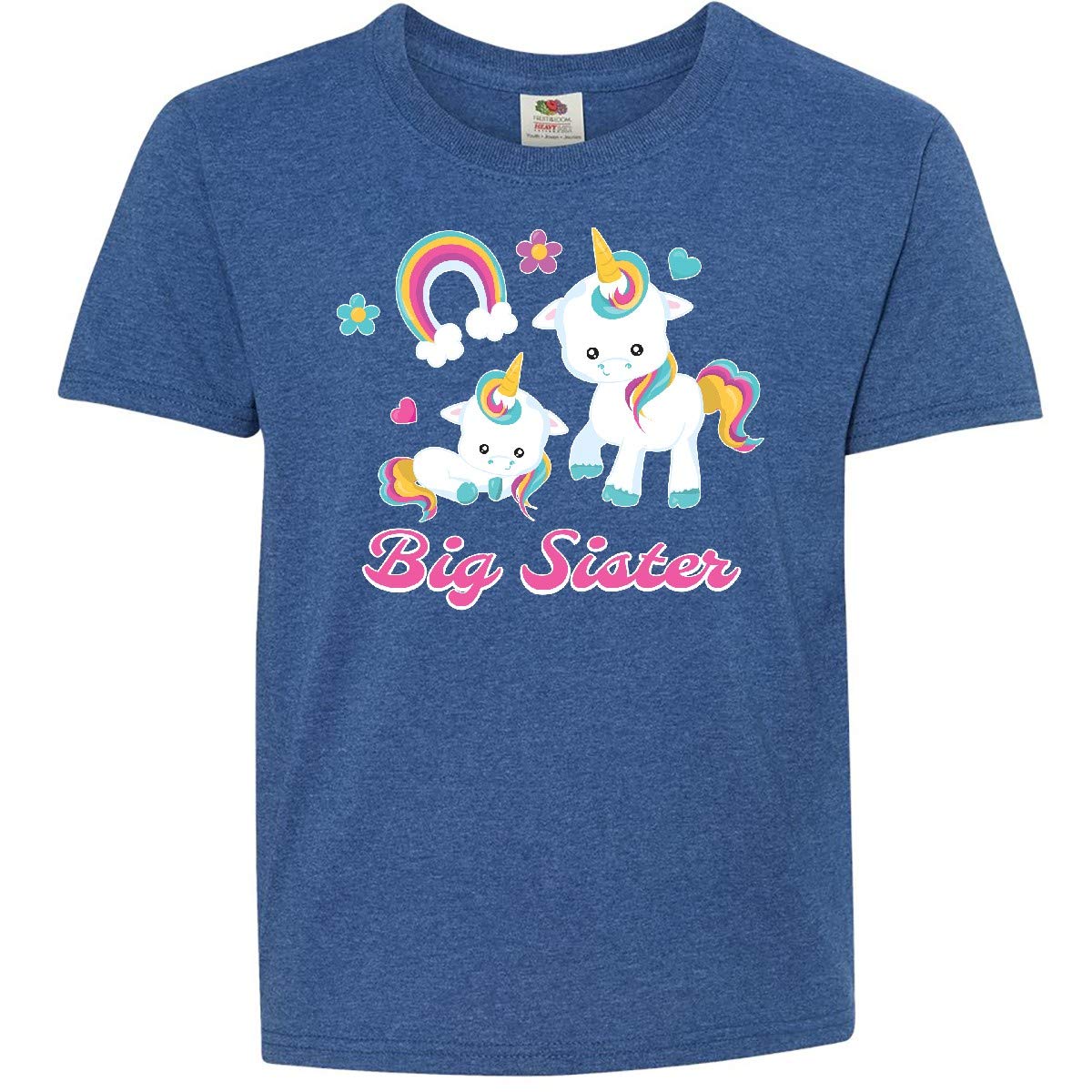 Inktastic Big Sister Youth T-Shirt - Cute Sibling Matching Outfits for Girls - Perfect for Family Photos, Birthdays & Sister Bonding Moments