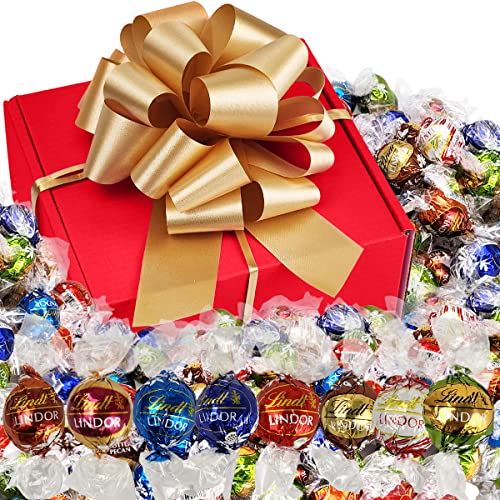 Premium Chocolate Candy Variety Pack - 50-Count Assorted Pistachio, Matcha, Milk & Dark Chocolate Gift Box | Individually Wrapped Gourmet Chocolates for Holidays, Birthdays, Mother's Day & Parties | Elegant Red Gift Box for Gifting, Office Treats & Dessert Platters