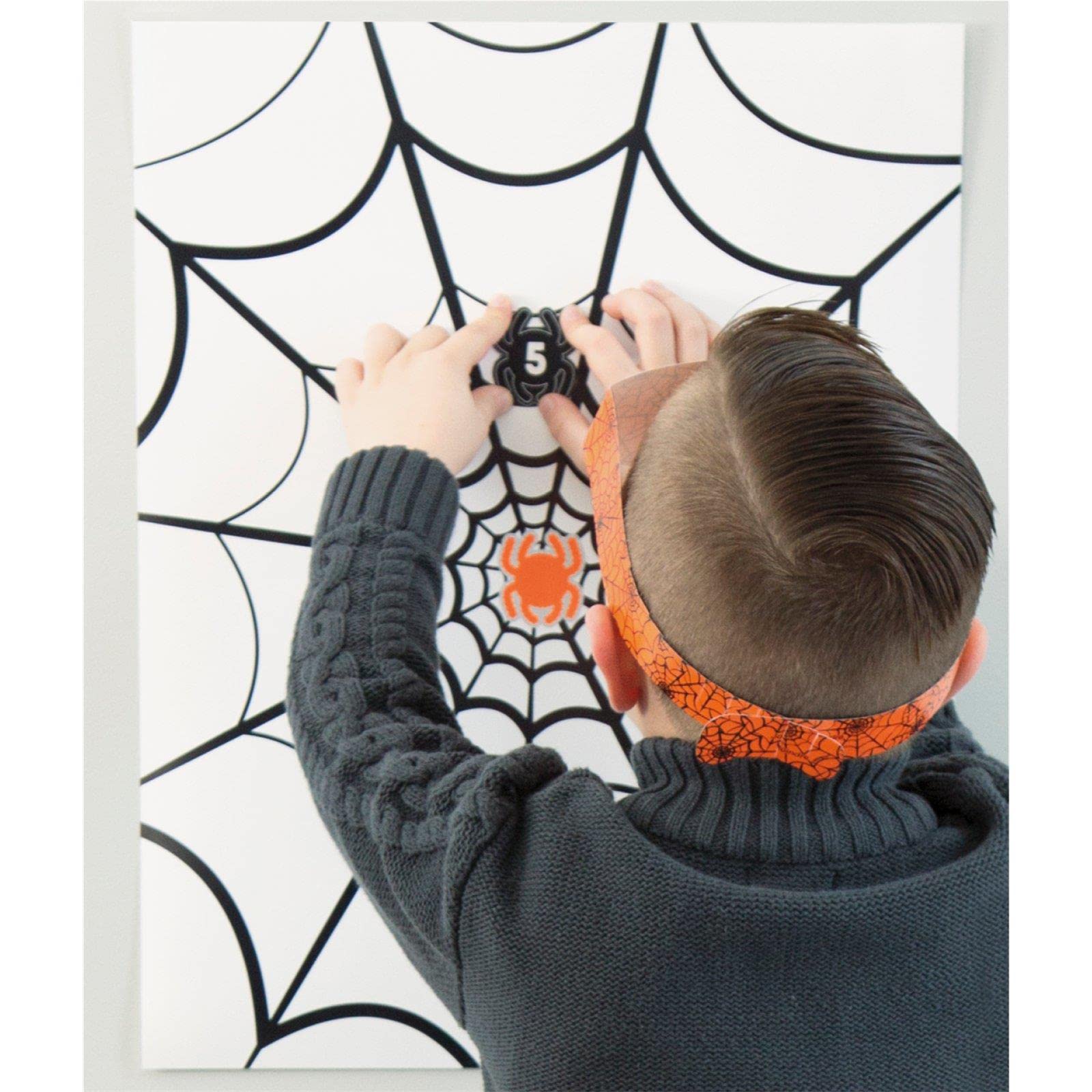 Halloween Party Game - Pin The Spider On The Web Fun Activity for Kids & Adults | Spooky Indoor Halloween Games for Family Gatherings & Classroom Parties