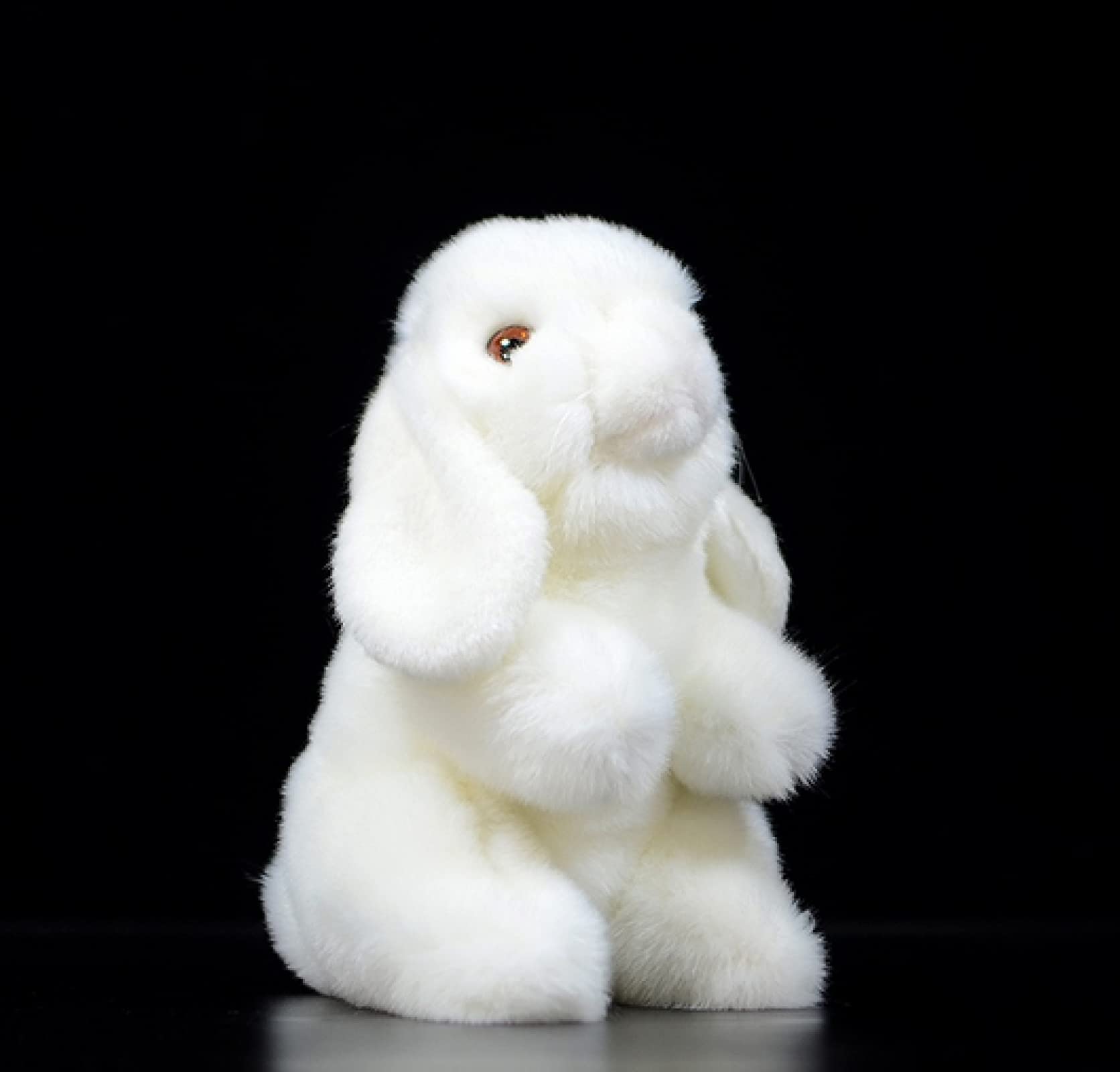 Adorable White Lop-Eared Rabbit Plush Toy - 19cm Realistic Bunny Stuffed Animal Doll, Perfect Gift for Girls & Kids | Birthday Present, Nursery Decor, Cuddly Companion for Bedtime & Playtime