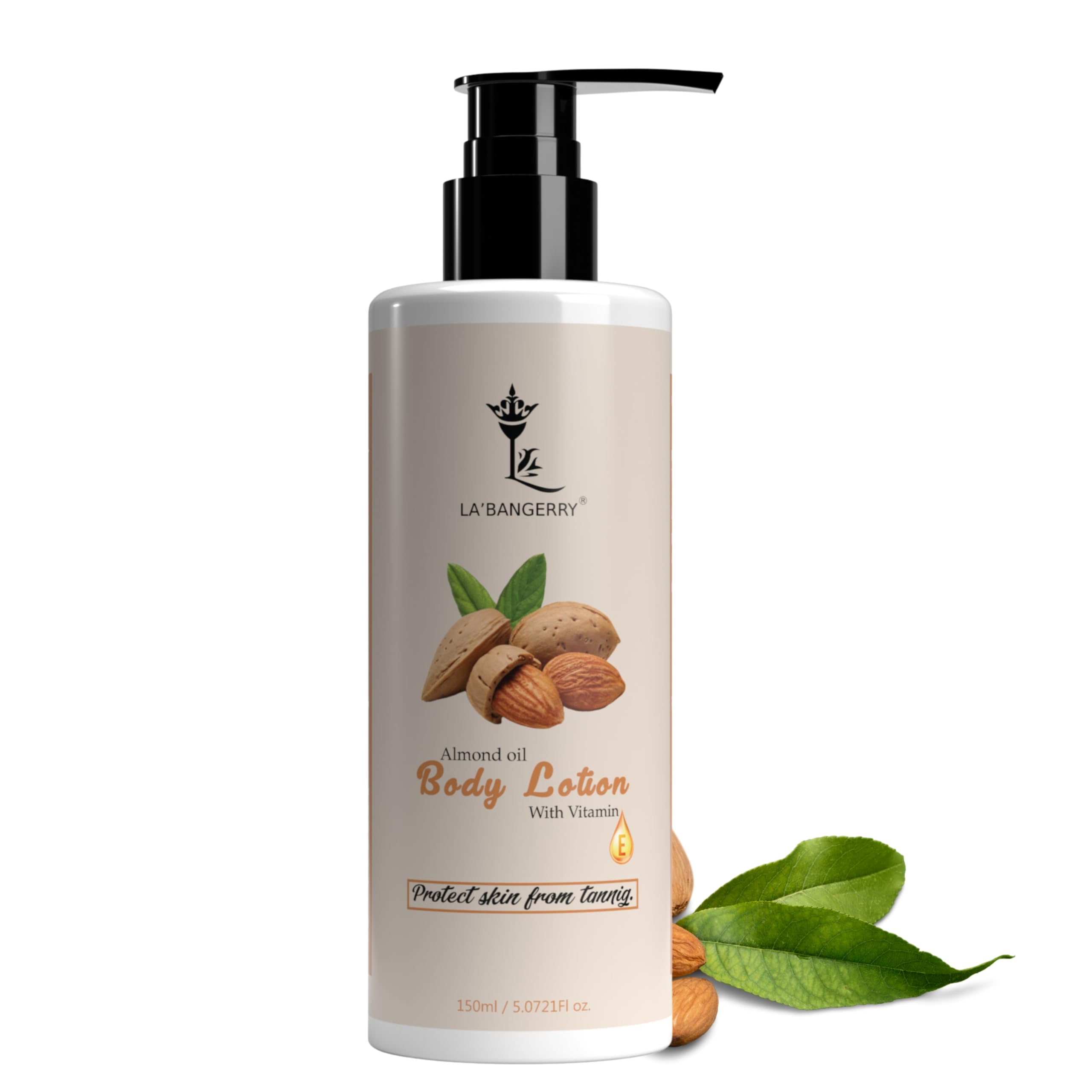 LA'BANGERRY Almond Oil Body Lotion for Dry Skin - Long Lasting Moisturizing Lotion for Men & Women - Deep Hydration for Extremely Dry Skin - 150ml (Pack of 1) - Perfect for Daily Use, After Shower & Winter Care