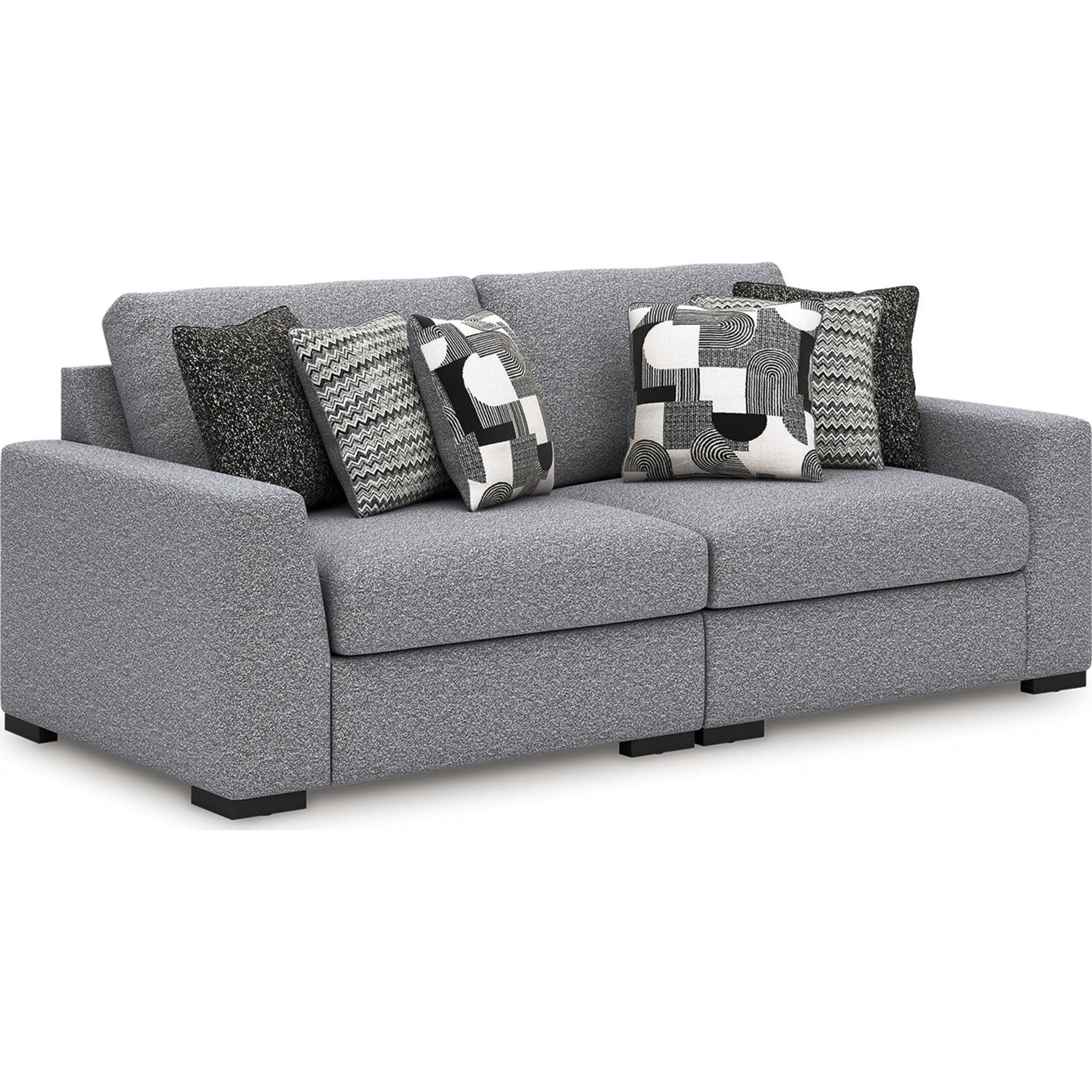 Bealton 2-Piece Modern Sectional Sofa Set in Salt & Pepper Color - Perfect for Living Room, Lounge & Small Spaces