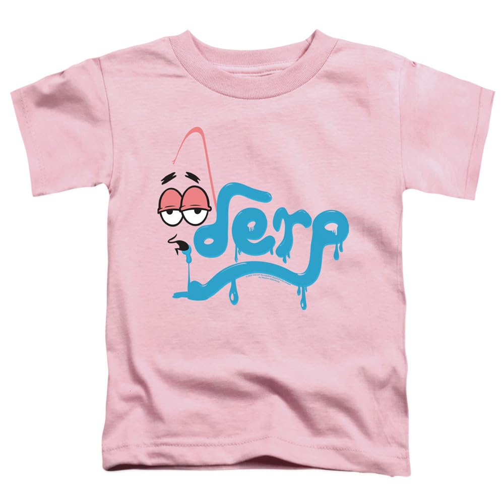Spongebob Derp Unisex Toddler T-Shirt - Cute Cartoon Graphic Tee for Boys & Girls - Perfect for Playdates, Birthdays & Casual Outfits