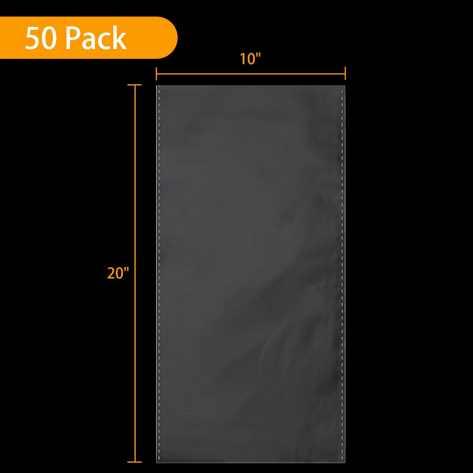 Awpeye 50 Pack Clear Cellophane Gift Bags - 2 Mil Thick Wide Opening for Mugs, Wine Bottles & Small Baskets | Perfect for Party Favors, Wedding Gifts & Retail Packaging