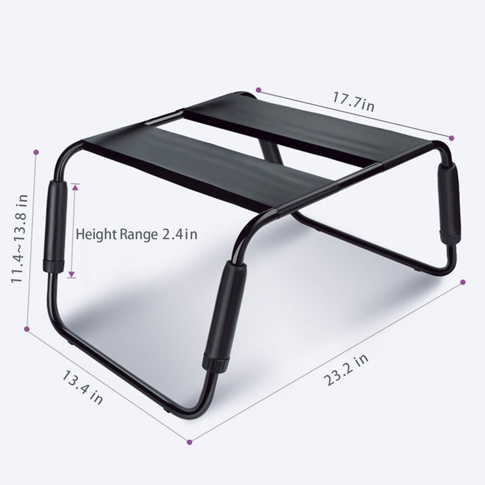 Adjustable Folding Stool for Couples - Portable & Elastic Assist Chair with 300 lbs Weight Capacity - Perfect for Bedroom, Bathroom & Mobility Support (Model A351)