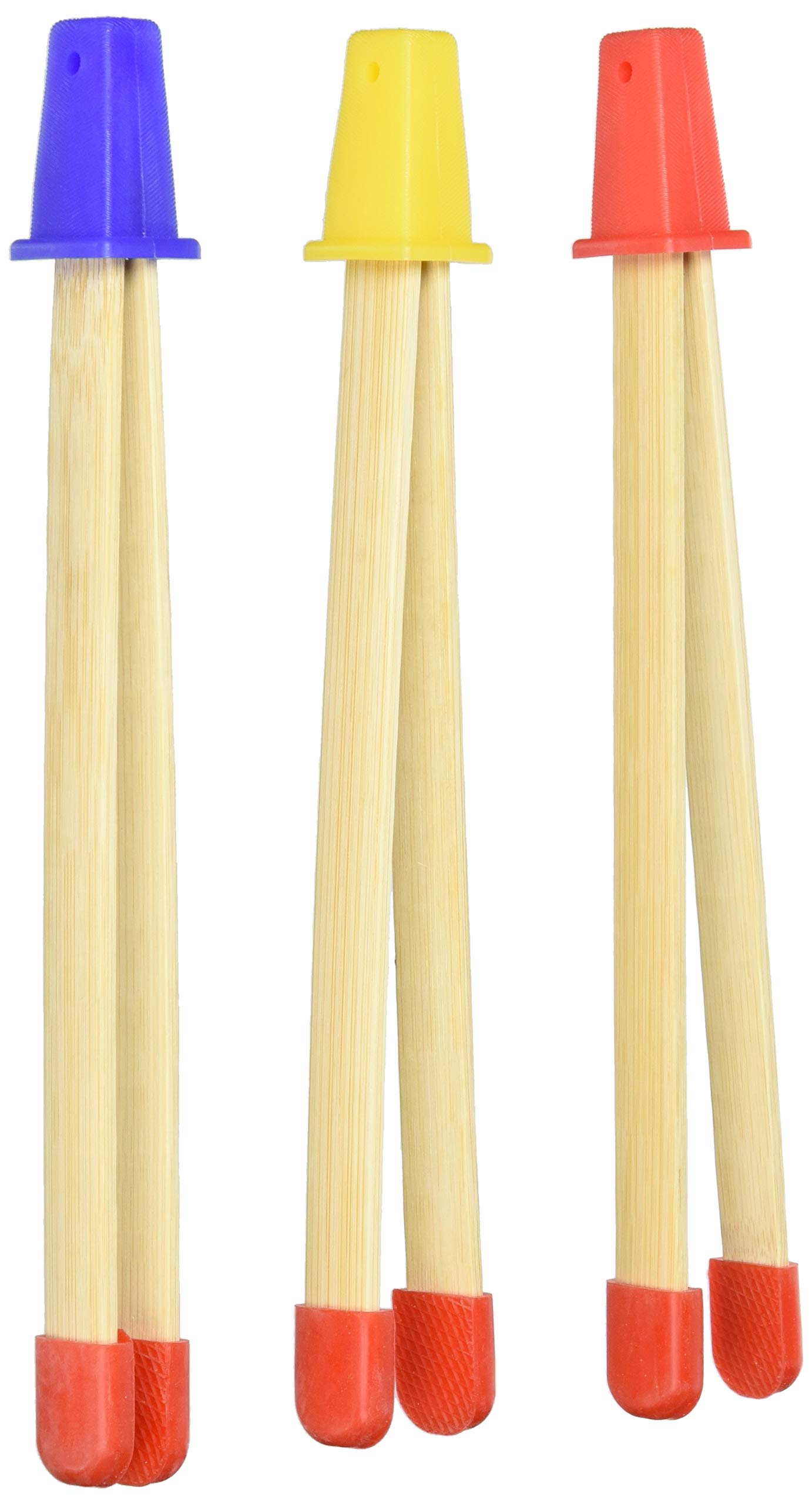ETSUMI Professional Bamboo Tweezers Set - 3 Pack Stainless Steel Tips (Model E-7051) for Eyebrow Shaping, Splinter Removal & Crafting