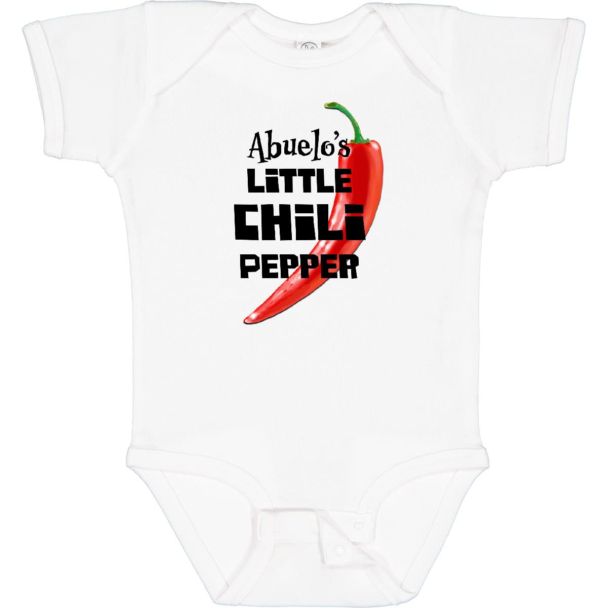 Inktastic Abuelo's Little Chili Pepper Baby Bodysuit - Cute Infant Onesie for Grandparents, Hispanic Heritage & Family Gifts - Perfect for Holidays, Birthdays & Photo Shoots