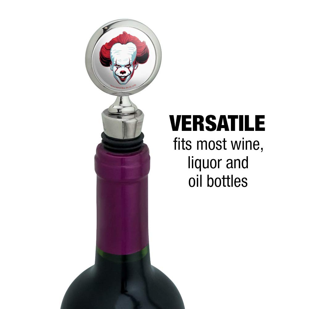 Pennywise IT Horror Movie Wine Bottle Stopper - Funny Home Bar Accessory for Halloween Parties & Gifts