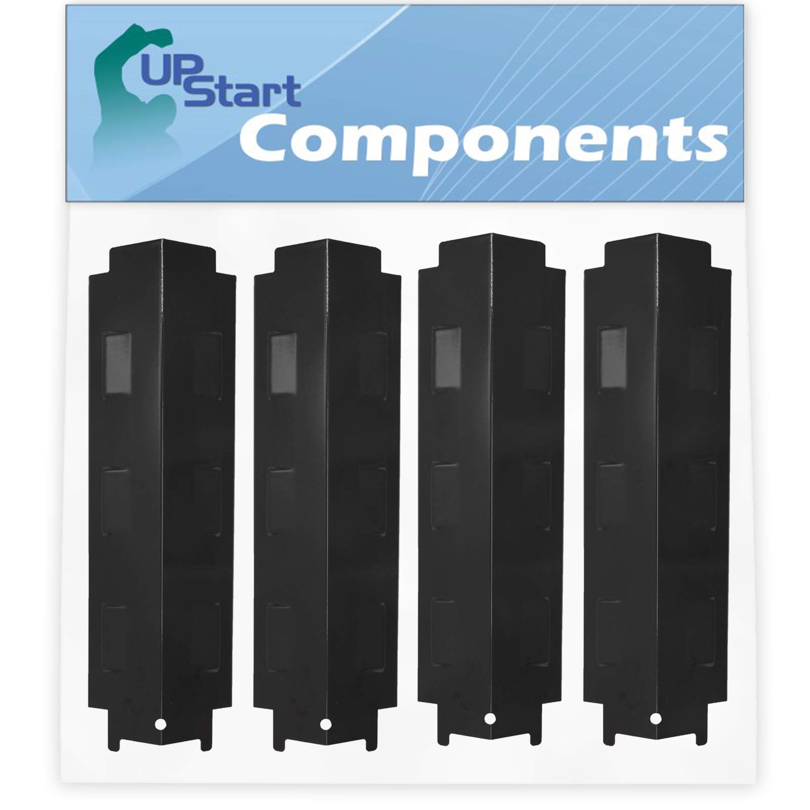 4-Pack BBQ Grill Heat Shield Plates - Replacement Parts for Thermos 463322012 | Compatible with Porcelain Steel Flame Tamers, Guards, Deflectors | Perfect for Outdoor Grilling, Backyard BBQs & Camping Cookouts (14 5/8