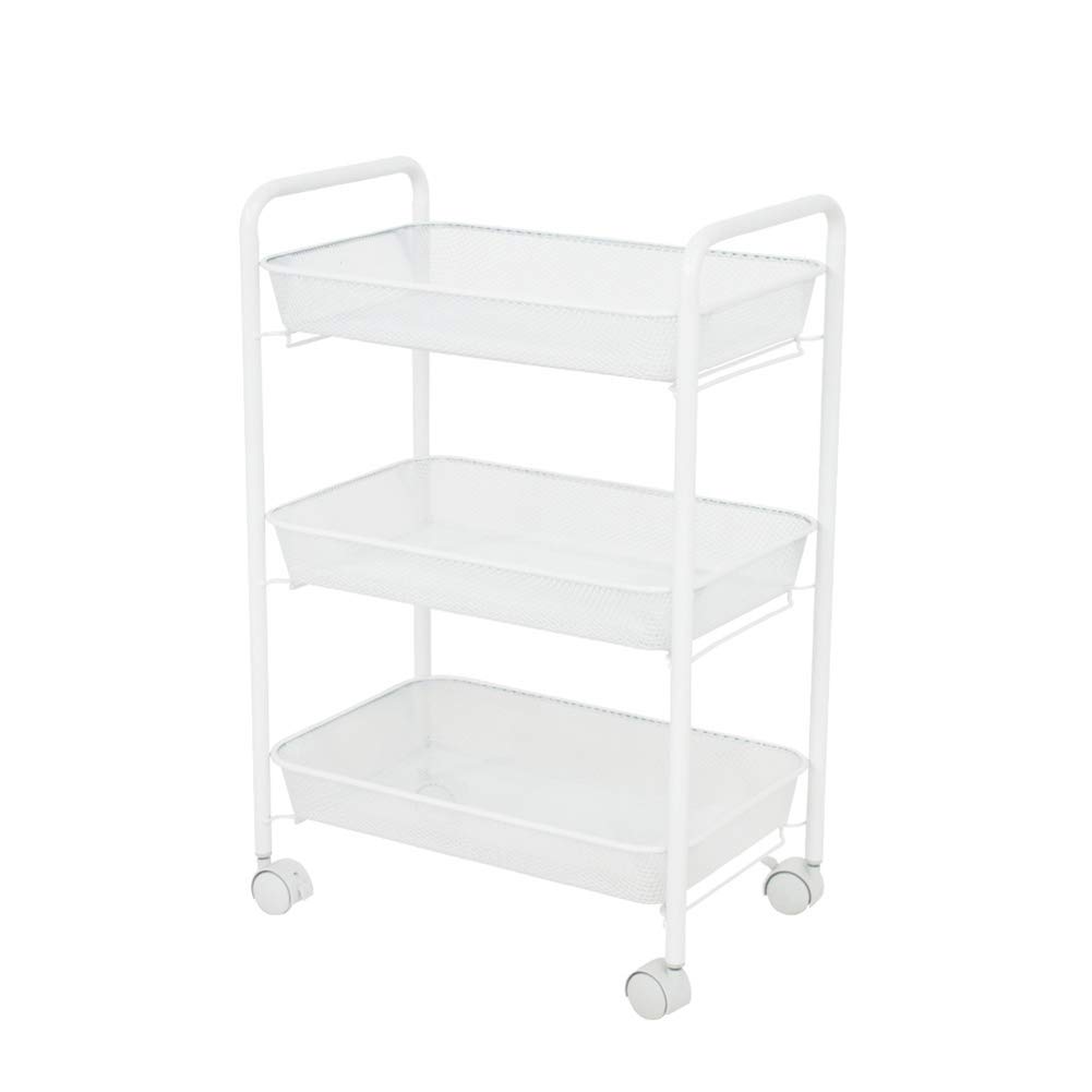 Professional Salon Trolley Cart - Beauty Salon & Massage Cupping Tool Organizer - Wrought Iron Grid Design - Mobile Storage Cart for Kitchen, Balcony, Bedroom - Heavy Duty Metal Storage Rack - Perfect for Spa, Salon & Home Organization