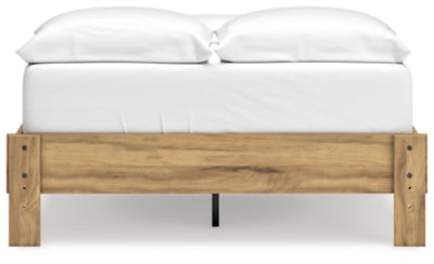 Bermacy Full Platform Bed Frame - Queen Size, Modern Minimalist Wooden Bed with Sturdy Slat Support for Bedroom, Guest Room, or Studio Apartment