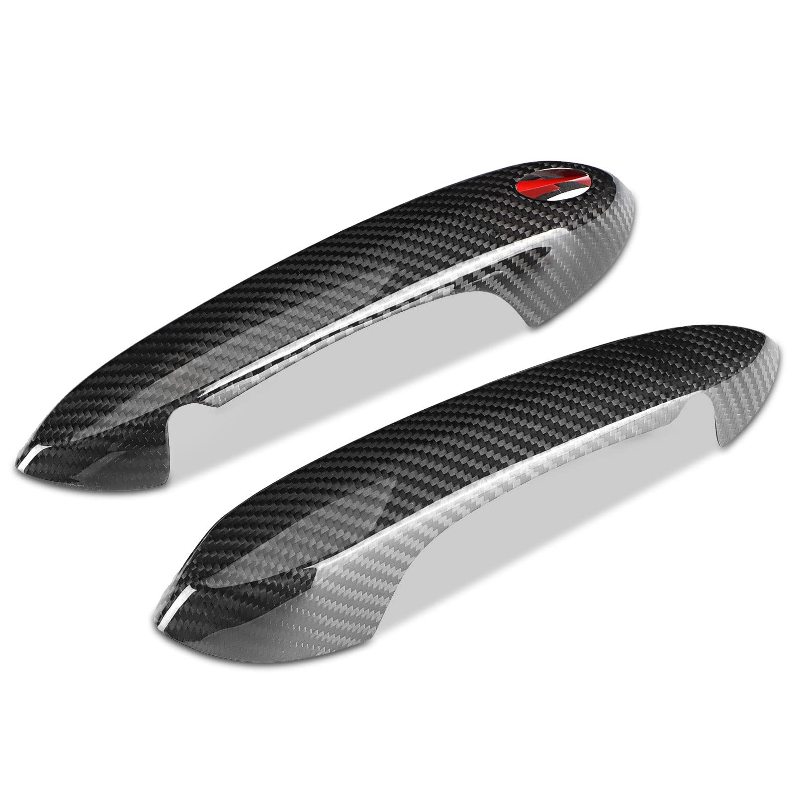 1 Pair Carbon Fiber Car Door Handle Protector Cover Trim for Toyota Supra A90 2018-2021 - Durable Scratch Resistant Accessories for Car Exterior Protection & Style Enhancement