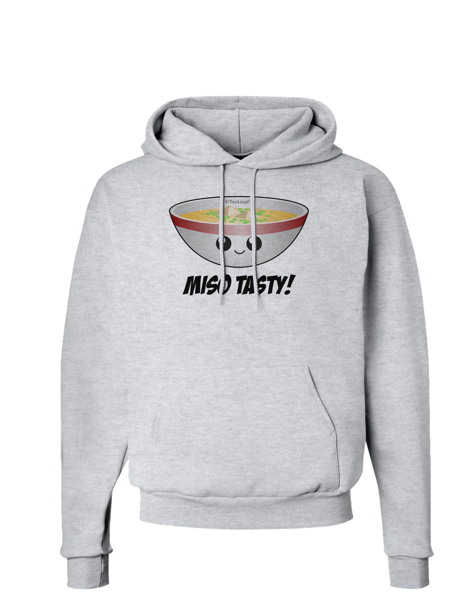 Cute Miso Soup Bowl Print Hooded Sweatshirt - Soft Pullover Hoodie with Pockets for Women & Men | Perfect for Anime Fans, Kawaii Fashion & Casual Wear