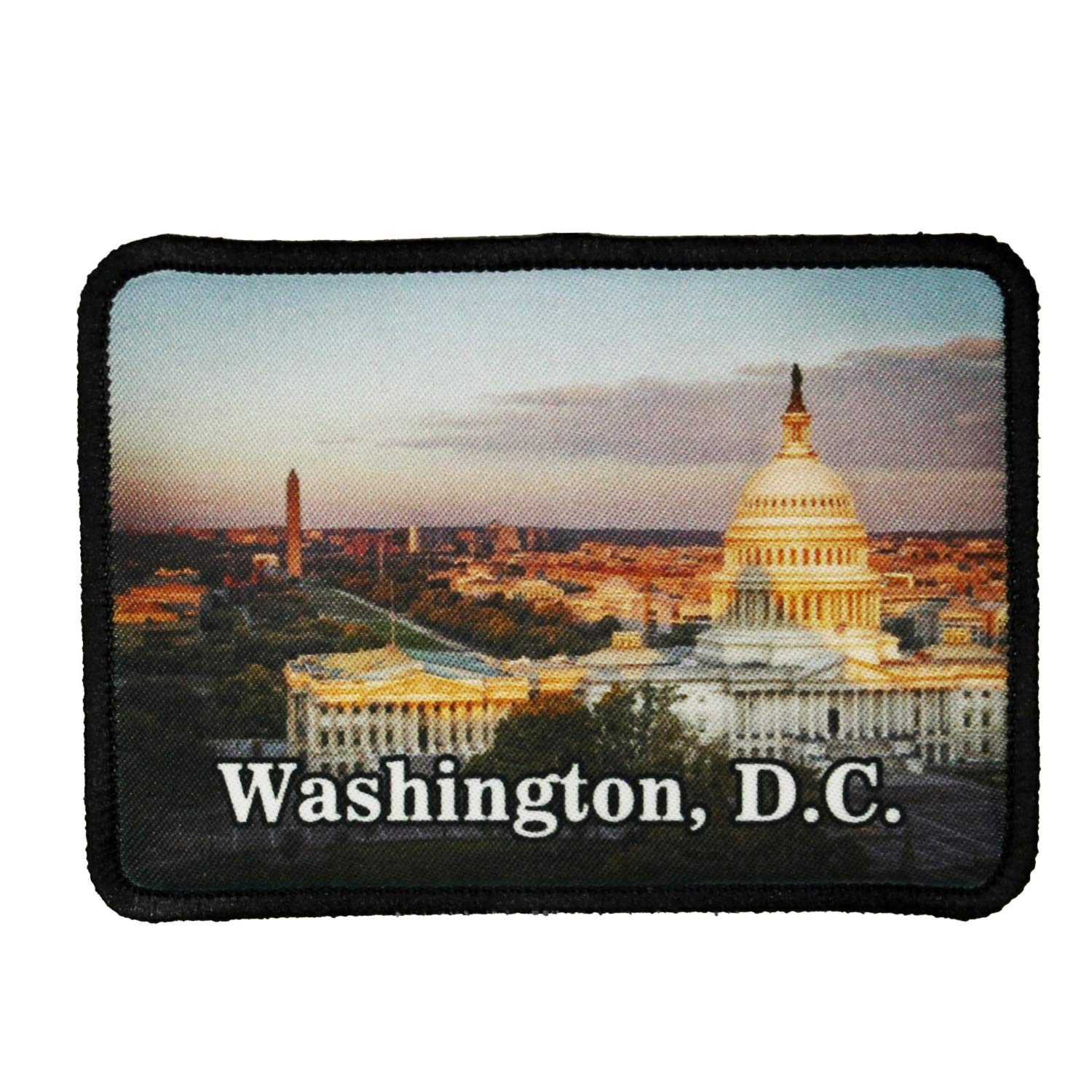Washington DC Capital Patch - USA Travel Souvenir Iron On Applique for Jackets, Bags & Hats | Dye Sublimation Embroidered Badge for DIY Crafts & Patriotic Decor
