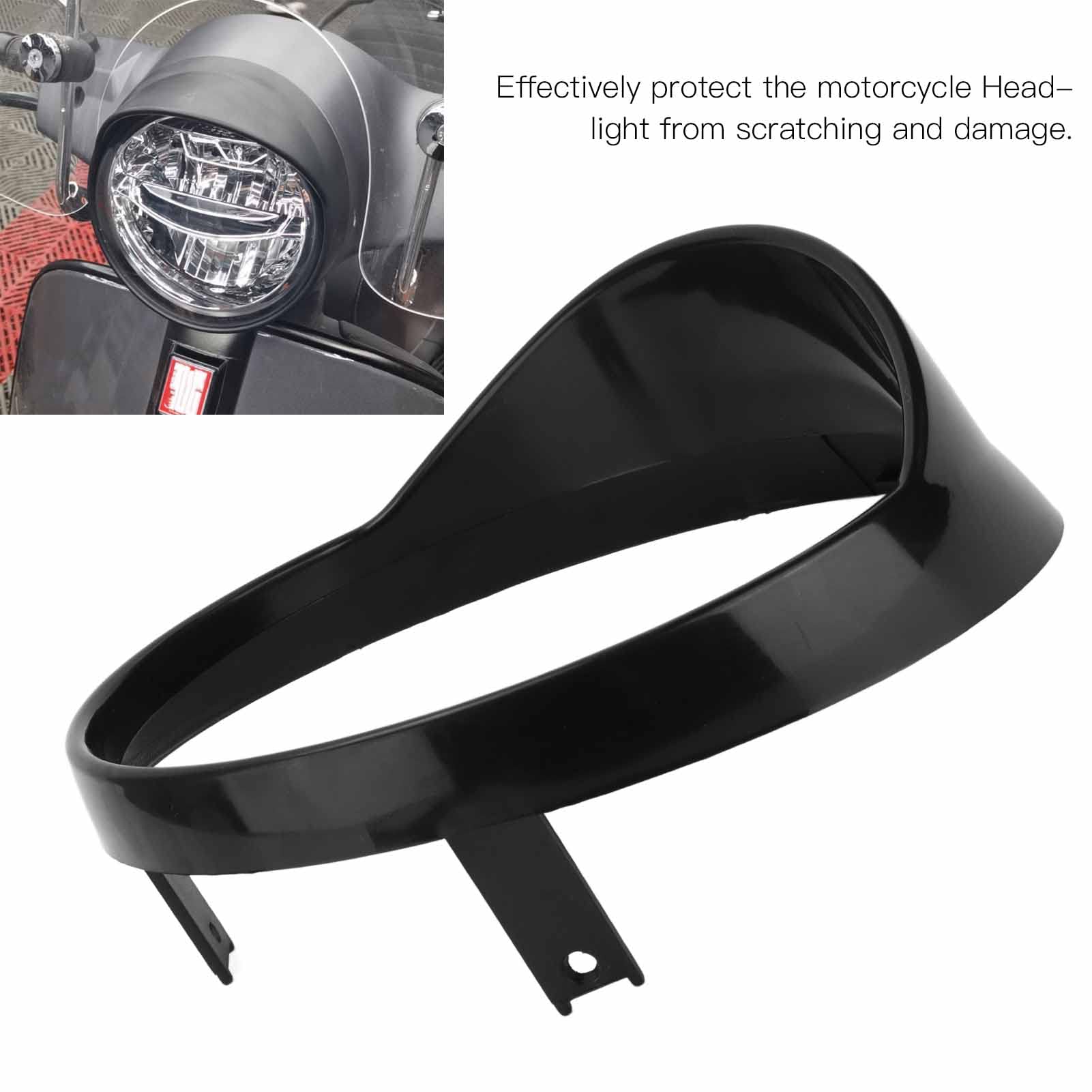 Acouto ABS Motorcycle Headlight Cover for Vespa GTS 250/300 (2018-2021) - Black