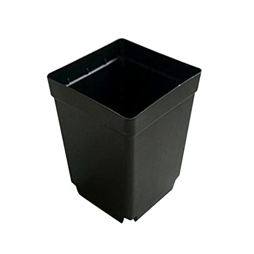 ANTY 5X (100PCS) Small Black Square Disposable Plant Pots with Drainage Holes - Indoor/Outdoor Flower Pots for Seedlings, Succulents, Herbs & Gardening - Perfect for Home Decor, Balcony & Garden Planting