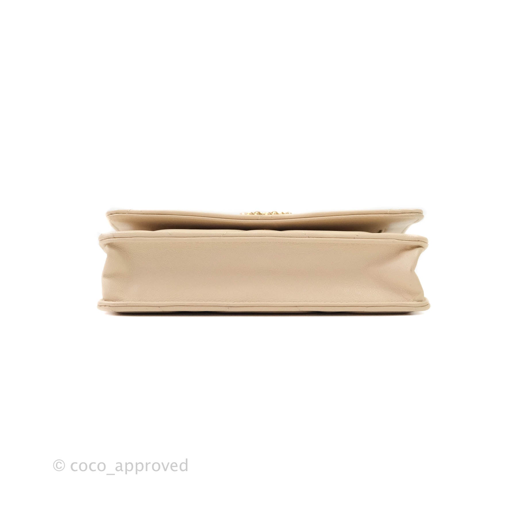 Chanel 19 Quilted Wallet on Chain WOC in Beige Goatskin with Mixed Hardware - Luxury Crossbody Bag for Women, Perfect for Evening Events & Daily Use