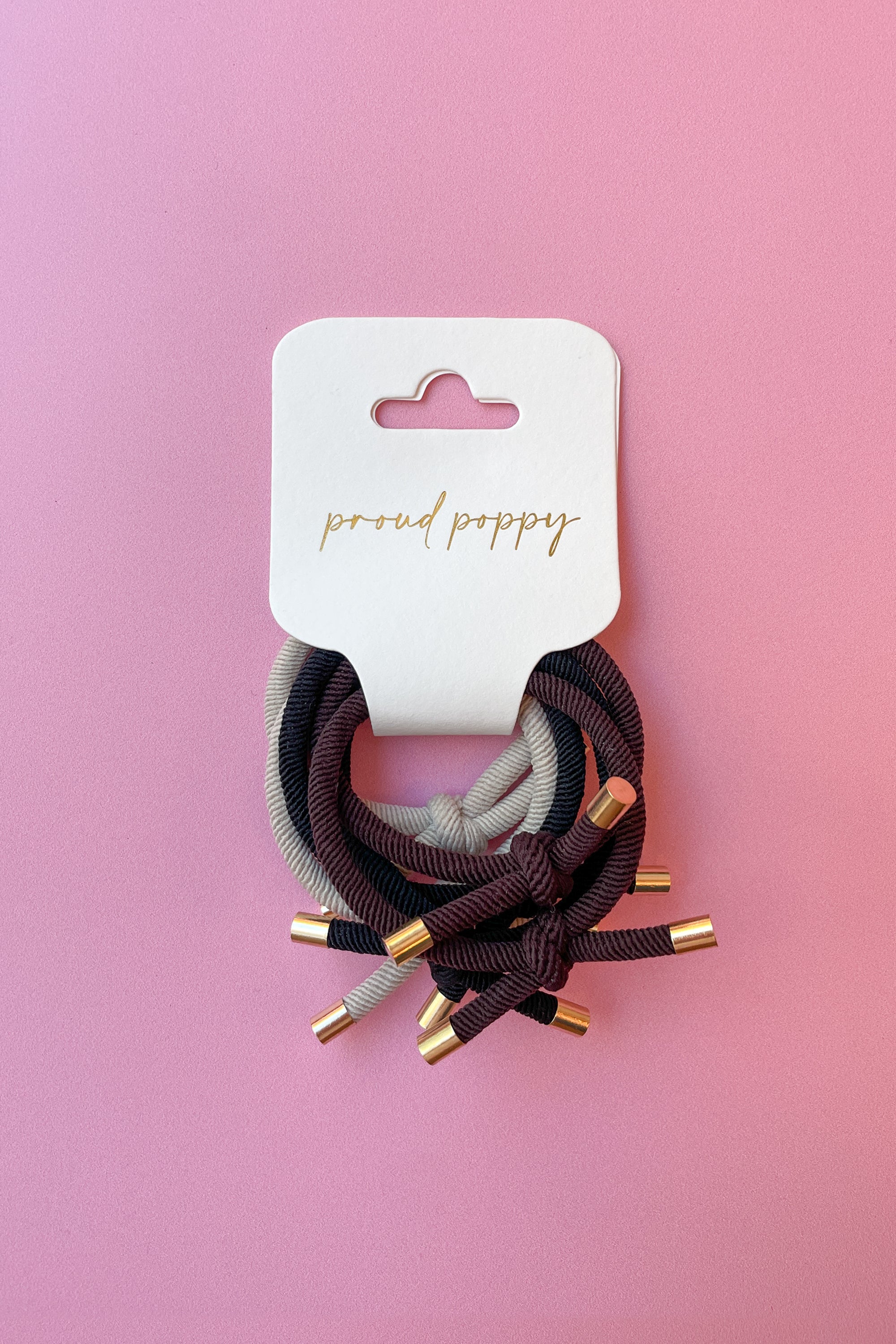 6 Pack Neutral Color Hair Ties - Soft Elastic Hair Bands for Women & Girls - Perfect for Workouts, Yoga, and Everyday Styling