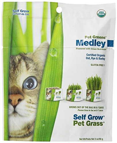 Organic Pet Greens 57570 Grow Kit for Cats & Dogs - Fresh Wheatgrass, Oat & Barley Seeds - Indoor Herb Garden for Pets - Perfect for Digestion, Hairball Control & Healthy Snacking