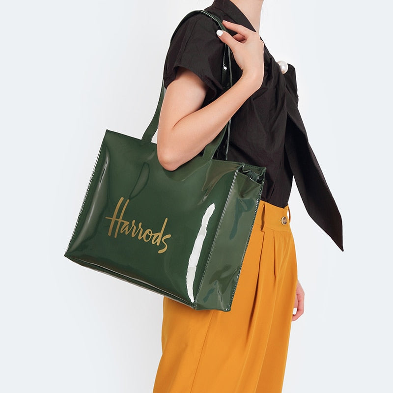 Eco-Friendly Women's Floral Tote Shopping Bag - Reusable Grocery Bag for Beach, Market & Daily Use