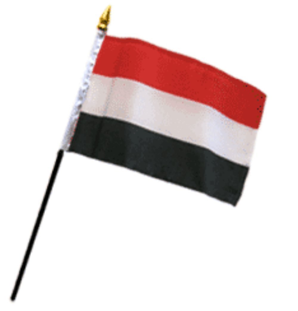 Yemen 4x6 Inch Mini Desk Stick Flag - Small Handheld Yemeni Flag for Office Decor, School Events & International Celebrations