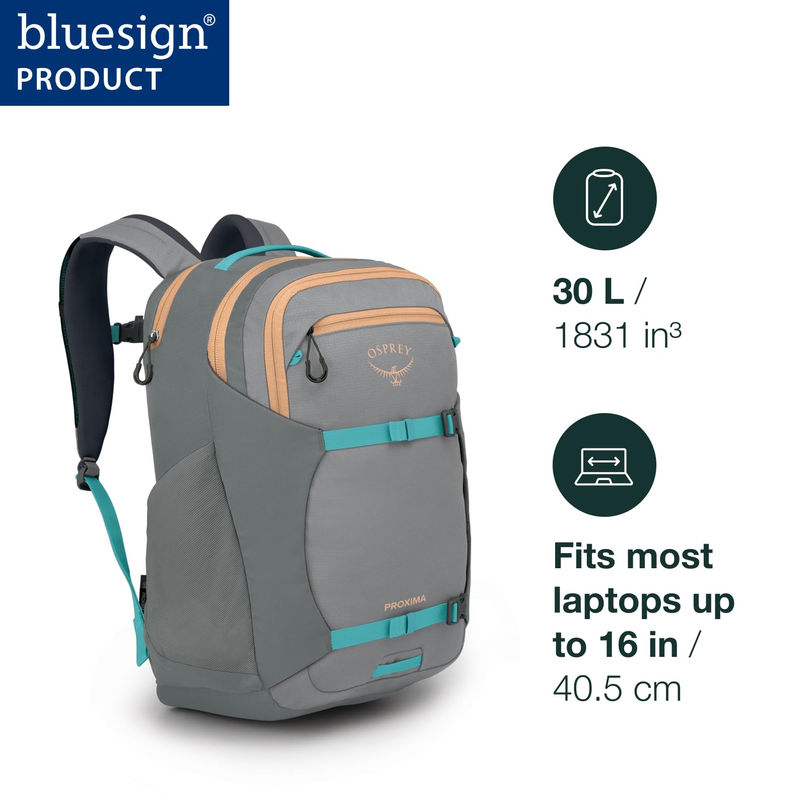 Osprey Proxima 30L Laptop Commuter Backpack with Find the Way Print - Durable Travel & Work Backpack for Men & Women - Perfect for Daily Commute, Business Trips & Outdoor Adventures