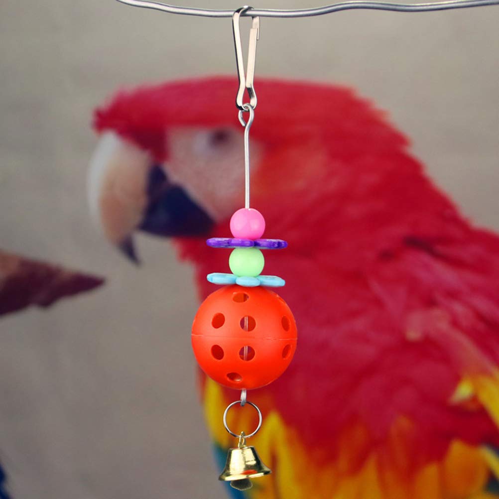 POPETPOP 3-Piece Bird Chew Toys Set - Hanging Cage Toy for Large Parrots & Birds | Durable Chewing Accessories for Stress Relief & Beak Exercise | Perfect for Macaws, Cockatoos & African Greys - Cage Enrichment Activity